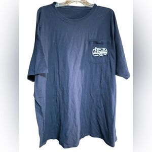 Navy Blue Short Sleeve Tee with Crew Neck